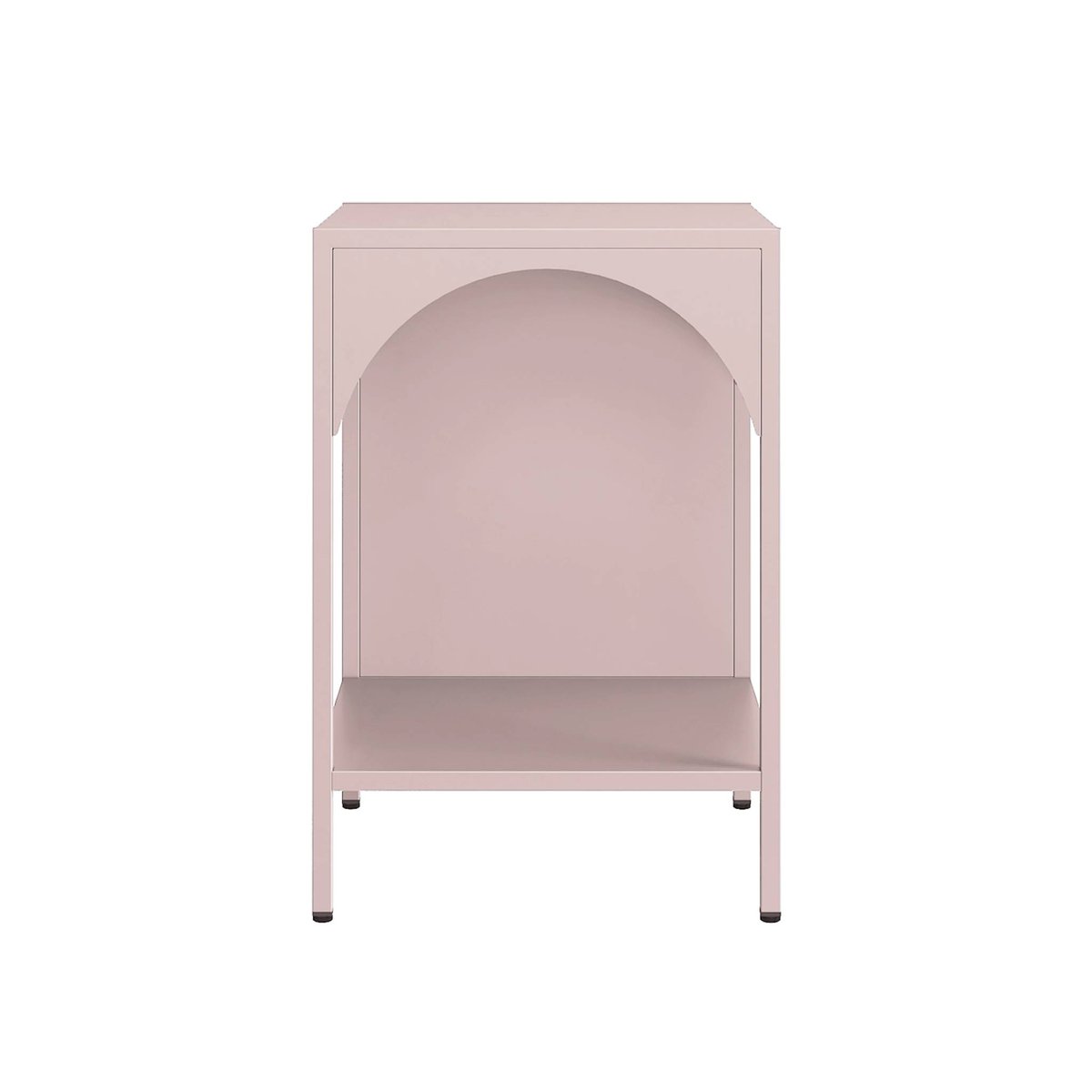 Table de chevet, table d'appoint industrielle métal SOHO rose, SWEEEK