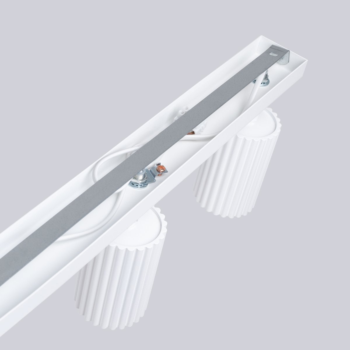 Plafonnier Aluminium Blanc GU10 3 Karbon Line blanc, EDEN