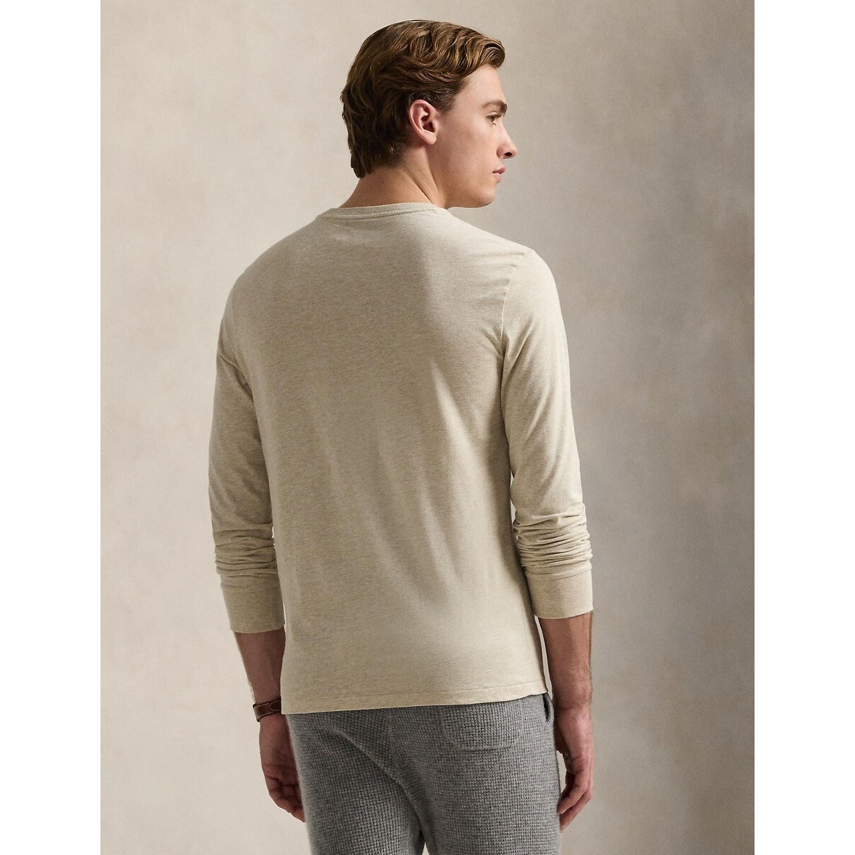 T-shirt manches longues Pony Player brodé beige, POLO RALPH LAUREN