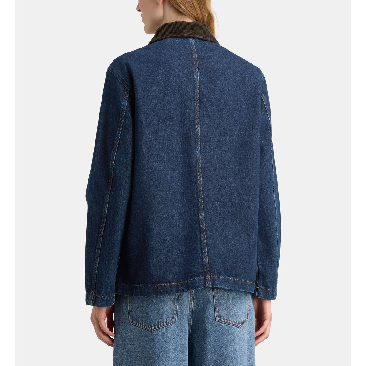 Veste droite balmoral denim coton bleu moyen, GALERIES LAFAYETTE
