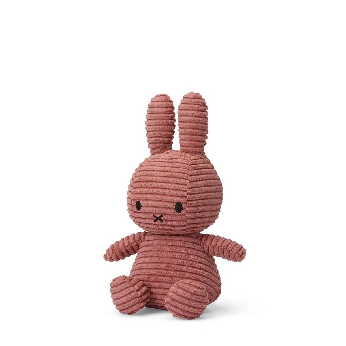 Peluche lapin Miffy velours côtelé éco 23 cm rose, BON TON TOYS