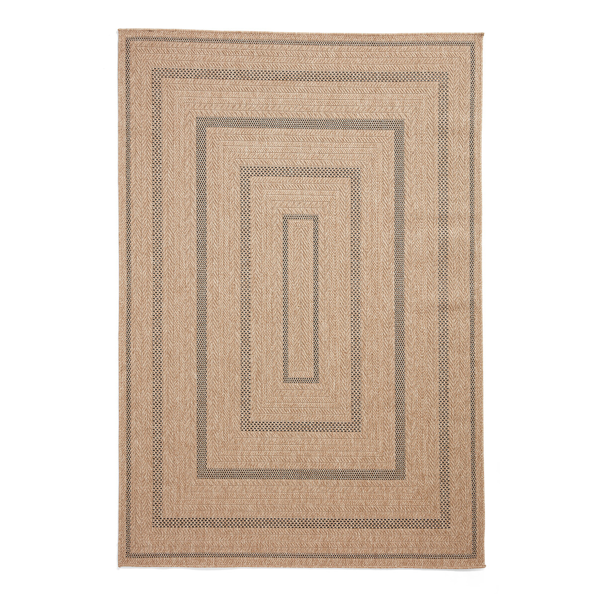 Lattice Flat Weave Indoor/Outdoor Rug natural/black, SO'HOME