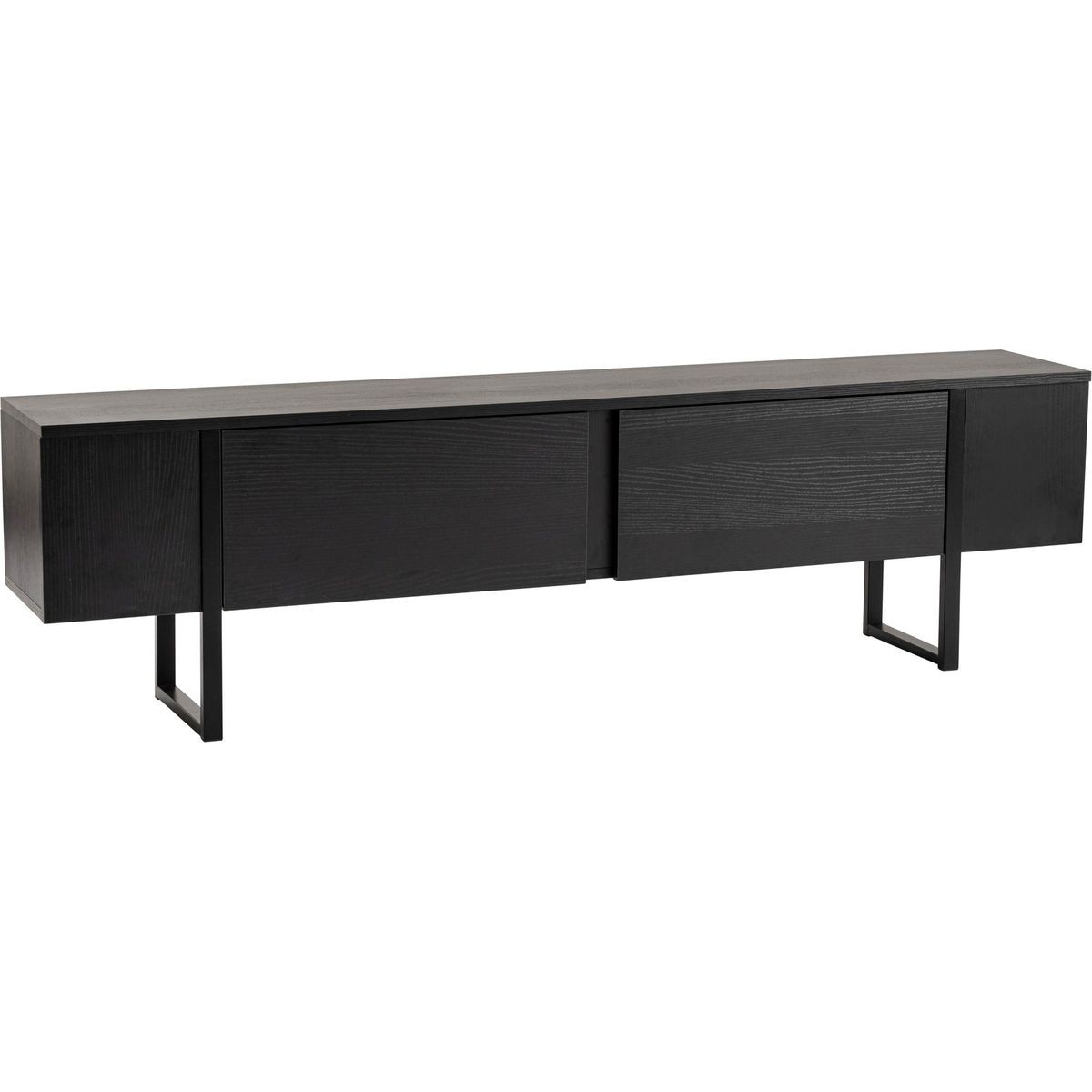Meuble TV 2 portes - TESSA noir, HOMIFAB