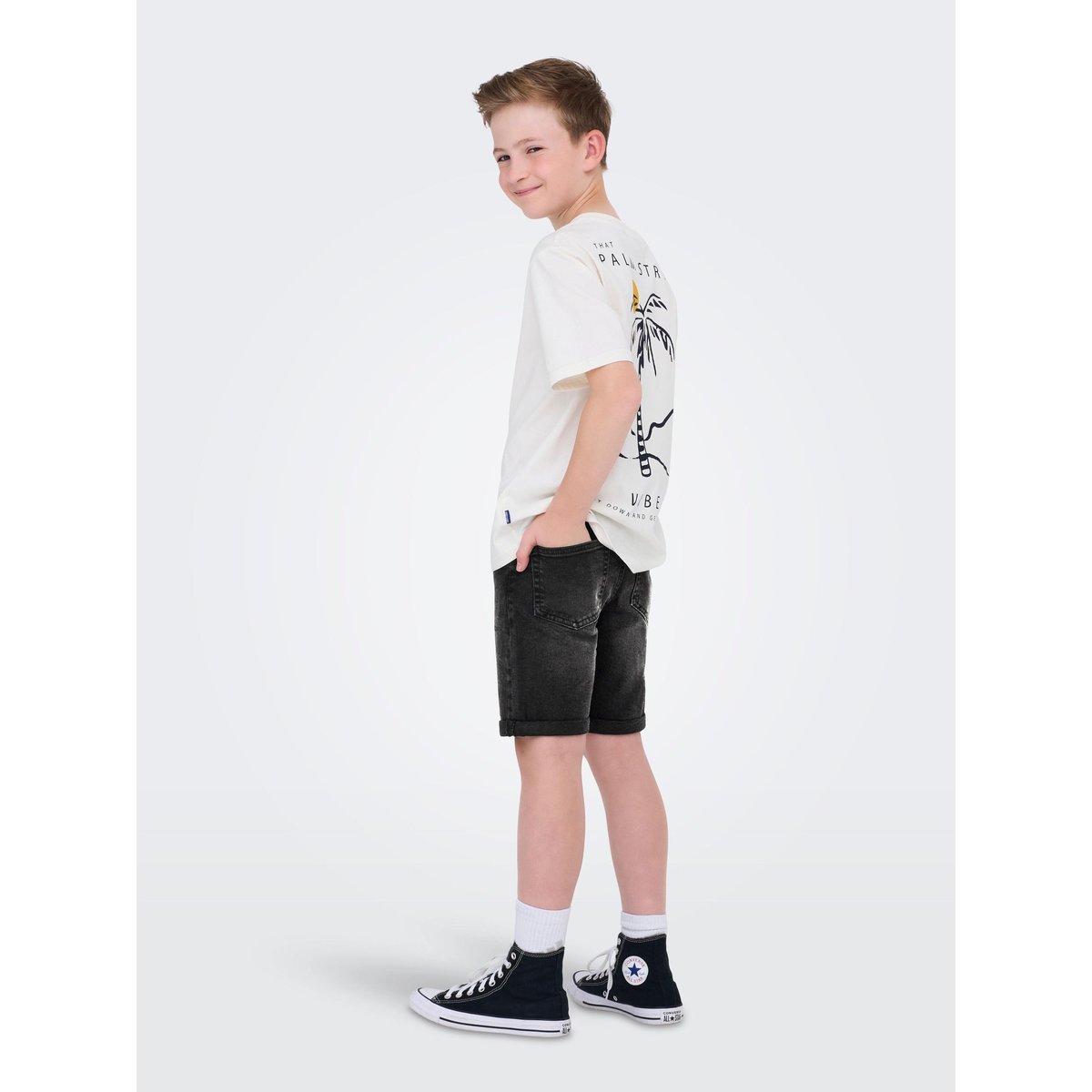 Short En Denim washed black, ONLY & SONS JUNIOR