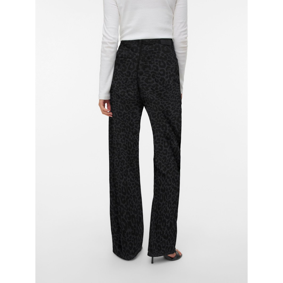 Jean À Coupe Large black denim, VERO MODA