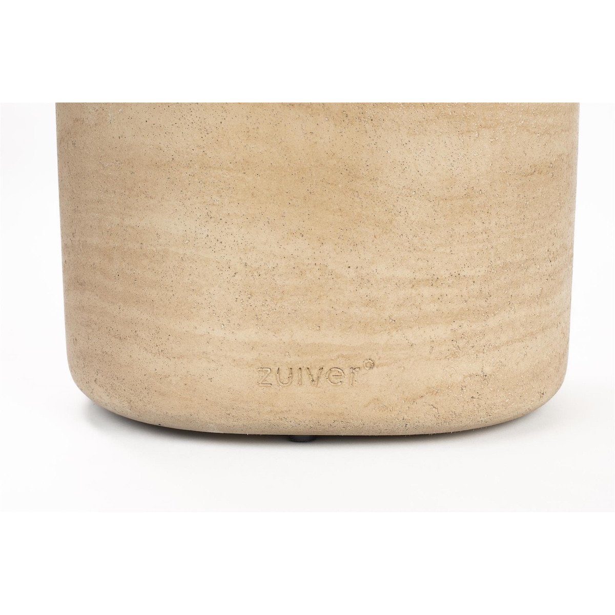 Table basse ronde en béton finition travertin - NOBLE beige, ZUIVER
