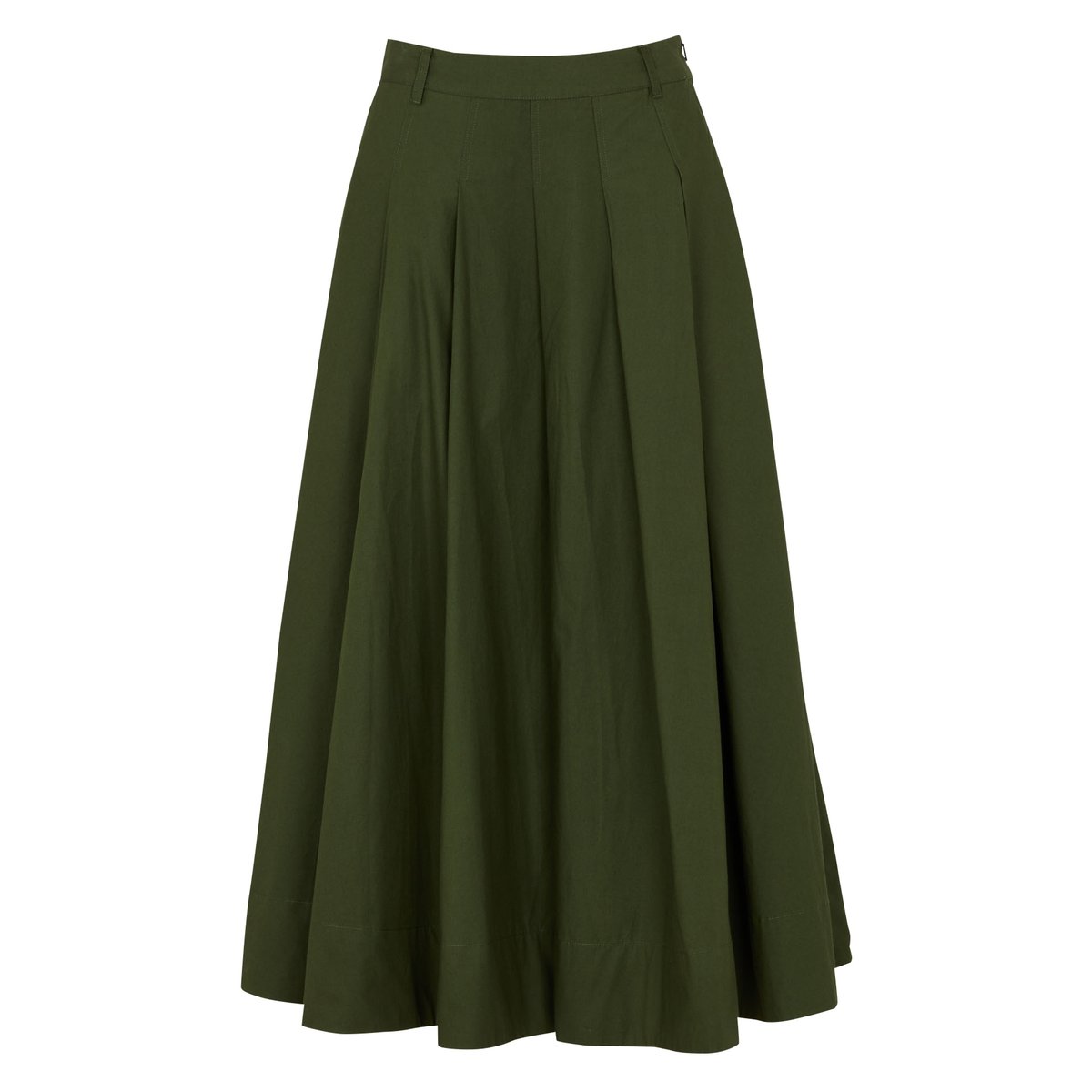 Jupe trapèze en coton OLIVE kaki, Maison 123