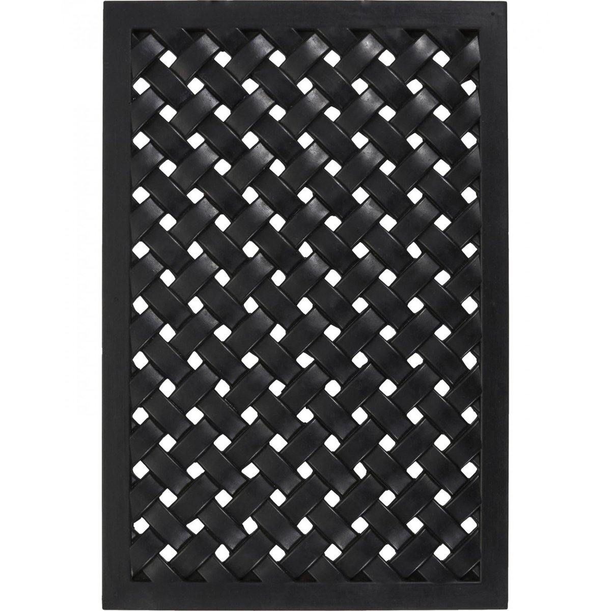 Paillasson en caoutchouc Braid 60 x 40 cm noir, HOUSE DOCTOR