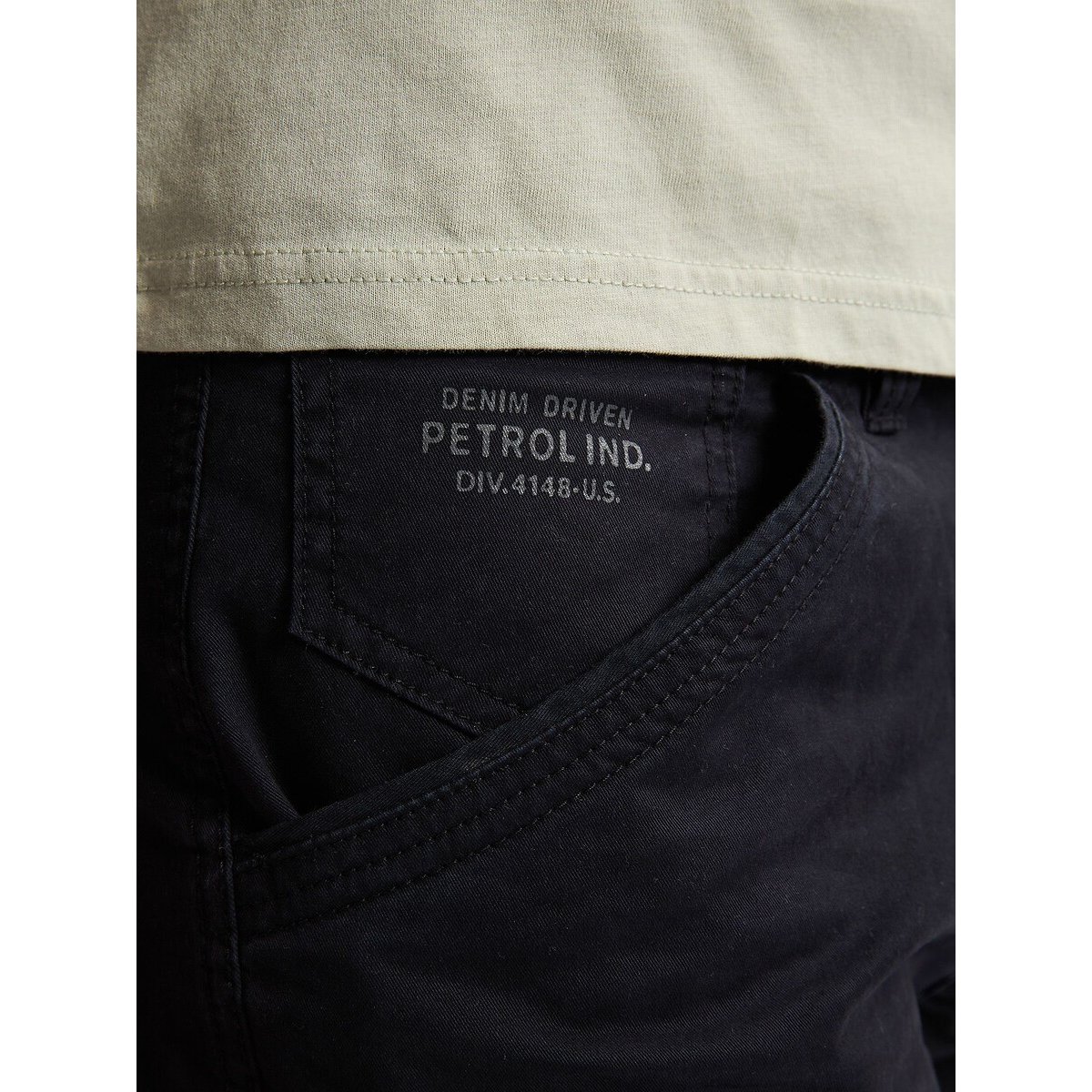 Pantaloni cargo nero tinta unita, PETROL INDUSTRIES