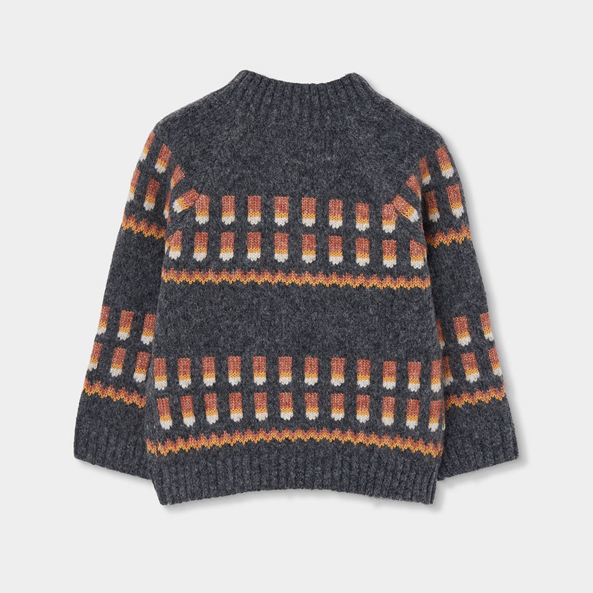 Pull garçon imprimé géométrique gris, BOBOLI