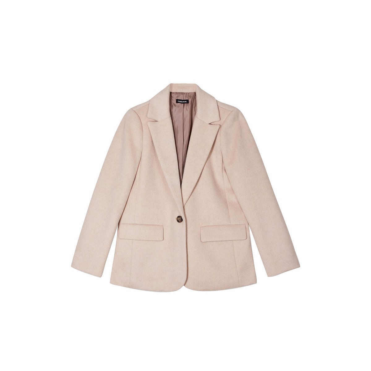 Veste blazer boutonnée beige, CACHE CACHE