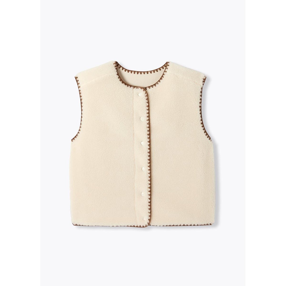 PALOMA veste réversible brodée ecru, PROMOD