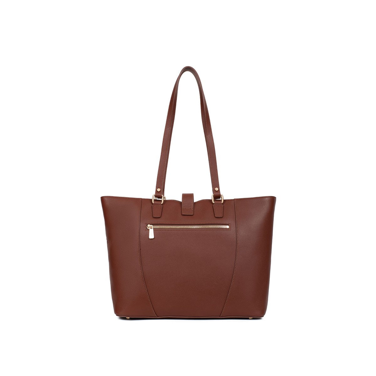 Sac cabas porté épaule AUDE marron, HEXAGONA