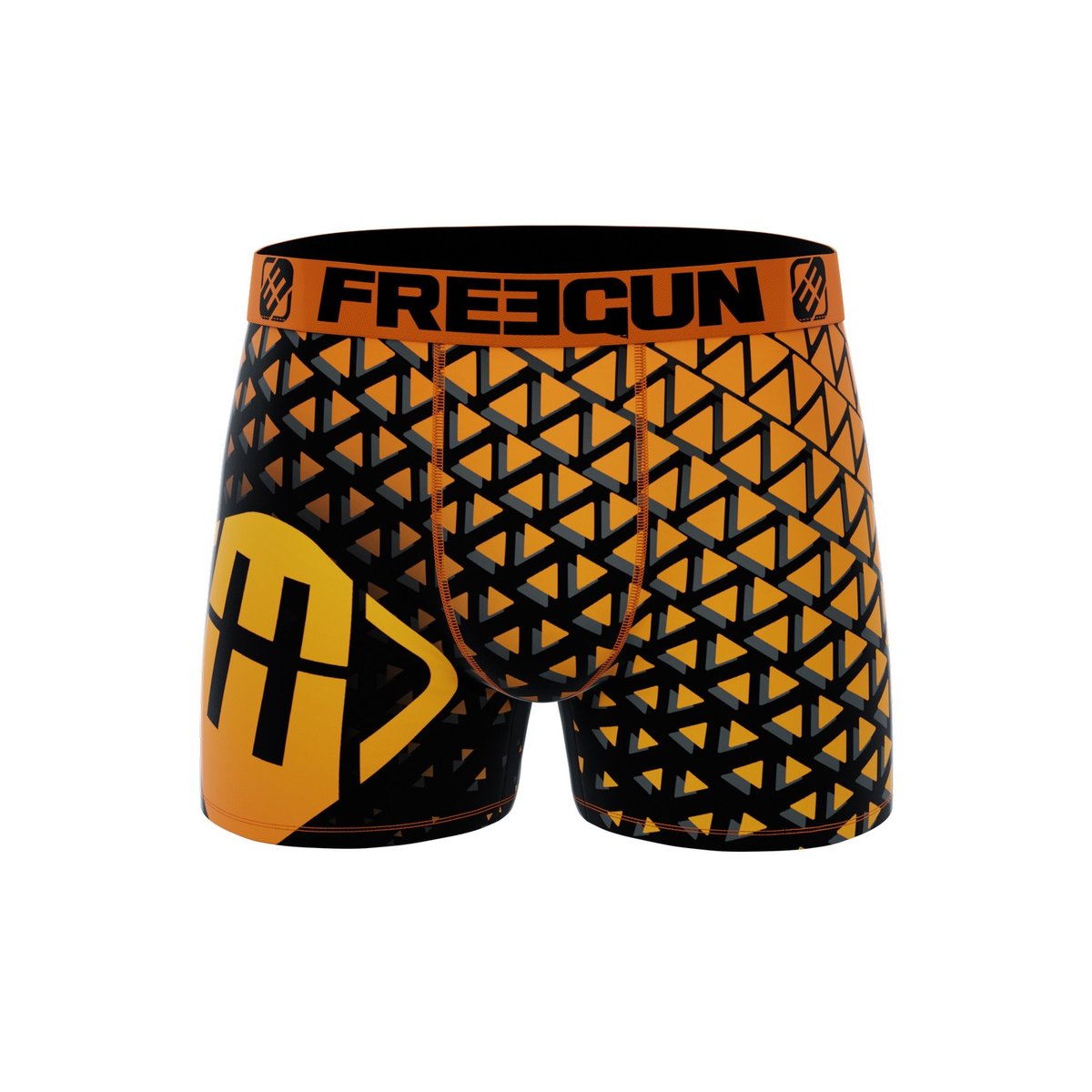 Lot De 5 Boxers Microfibre Racing orange/gris/bleu/rouge/blanc/noir, FREEGUN