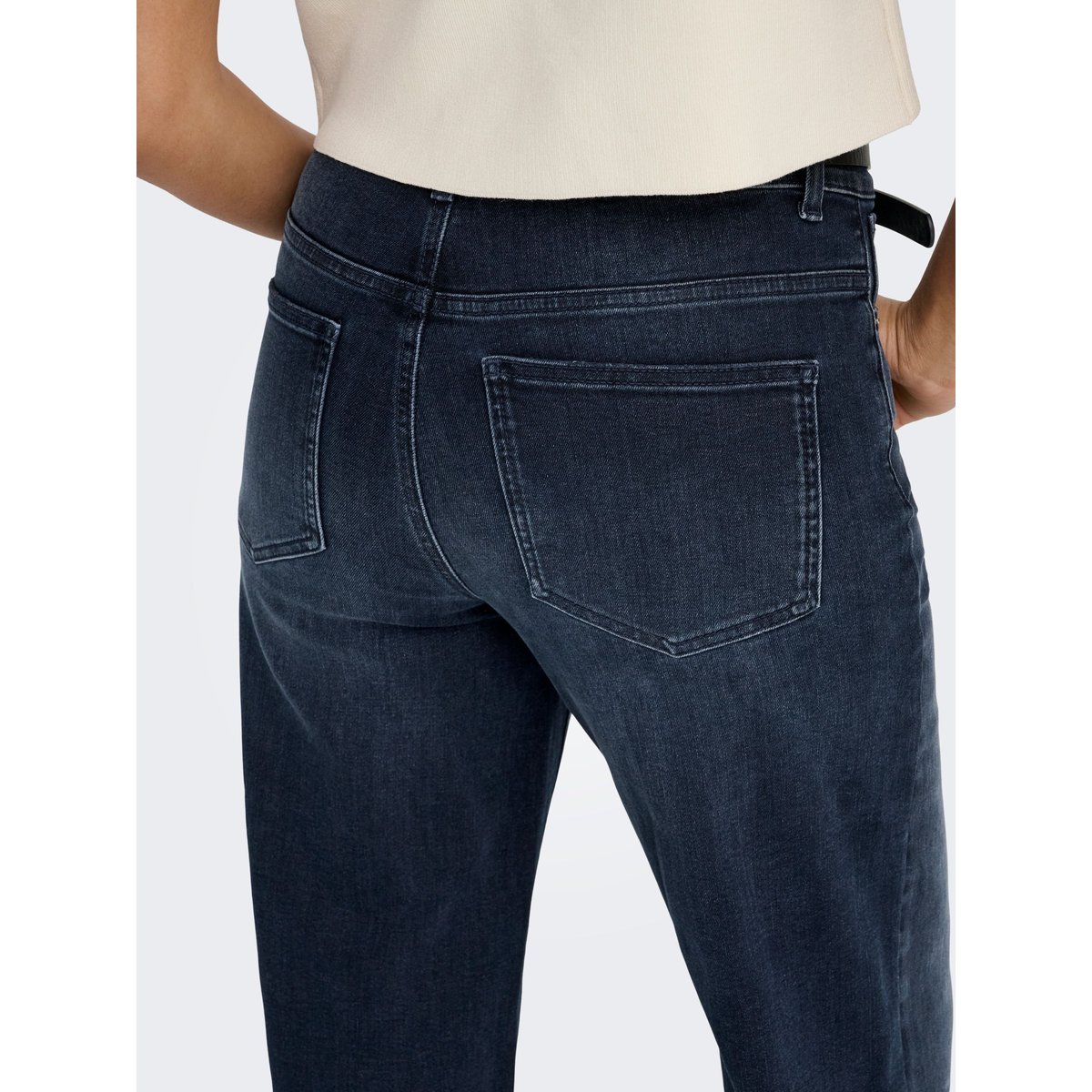 Jean À Jambe Large blue black denim, ONLY