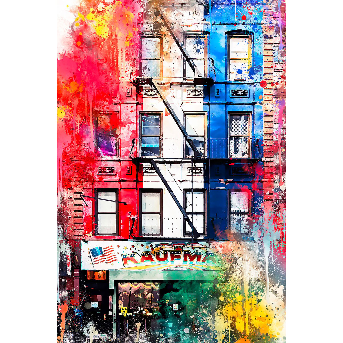 Tableau graffiti new york tableau alu dibond, HEXOA