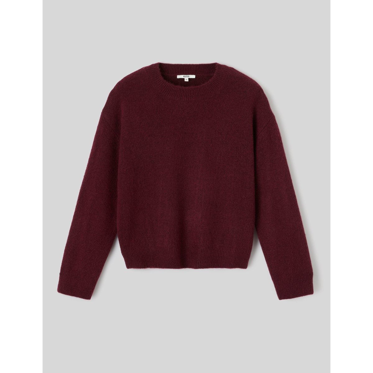 Pull col rond bordeaux, BZB