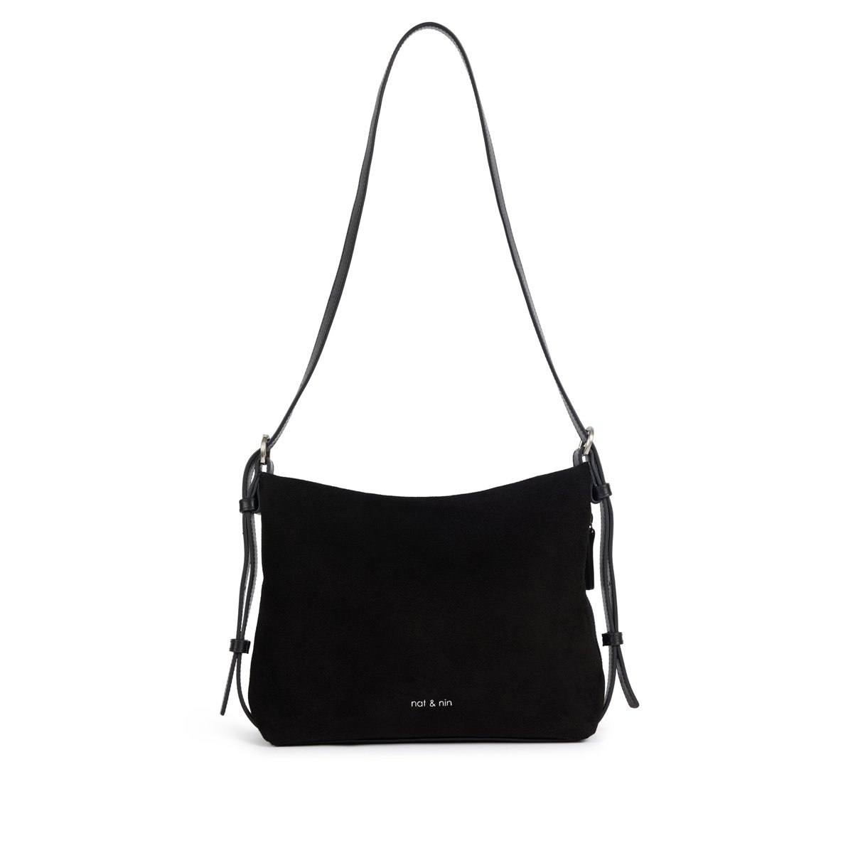 Sac à bandoulière en cuir MINI MOREEN noir, NAT & NIN