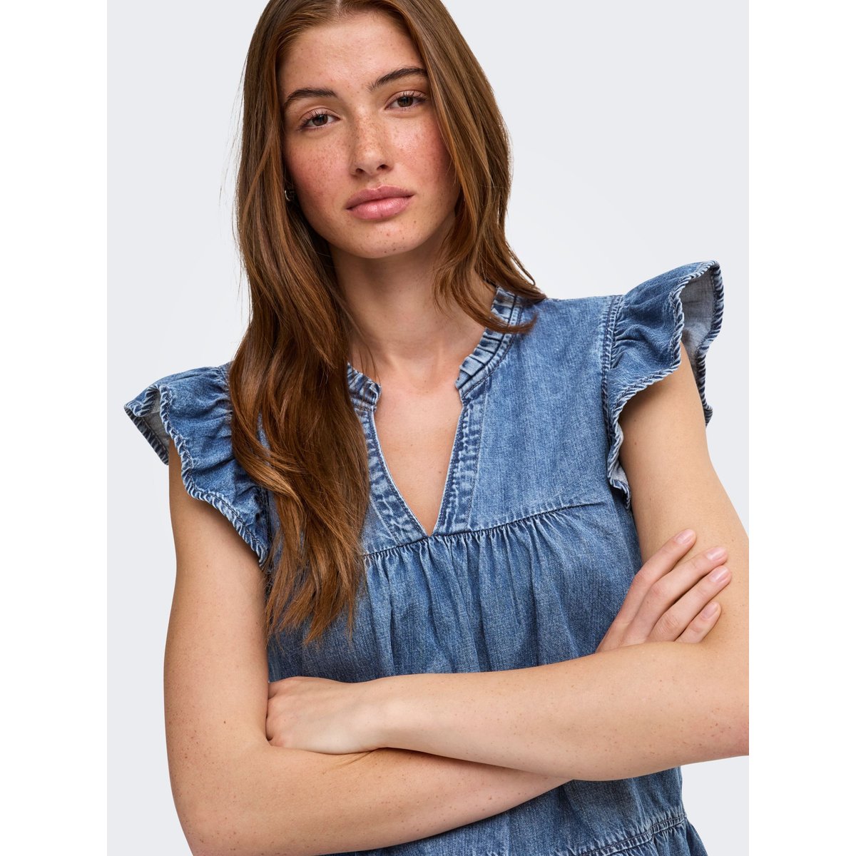 Robe En Denim light blue denim 1, ONLY