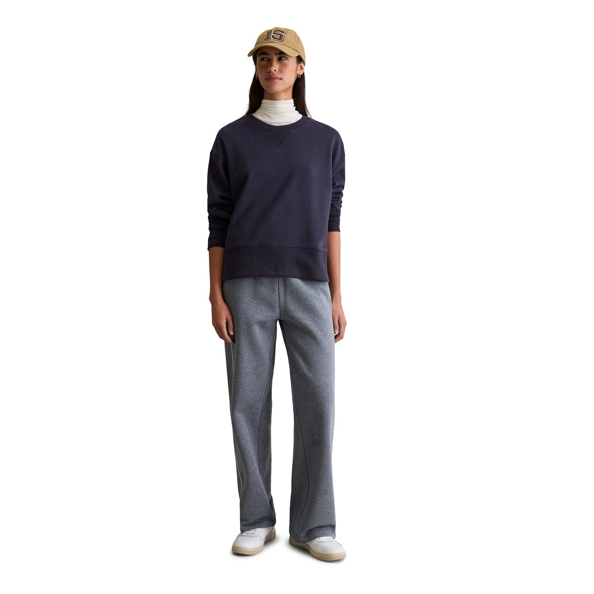 Sweat-shirt relaxed en mélange de coton organique bleu foncé, MARC O’POLO DENIM