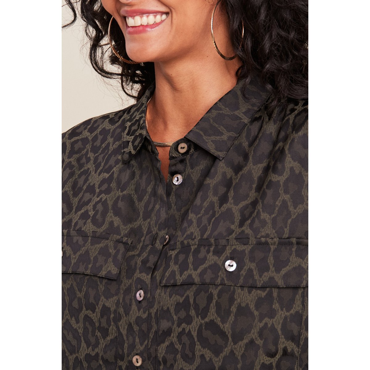Chemise manches longues vert kaki, BREAL