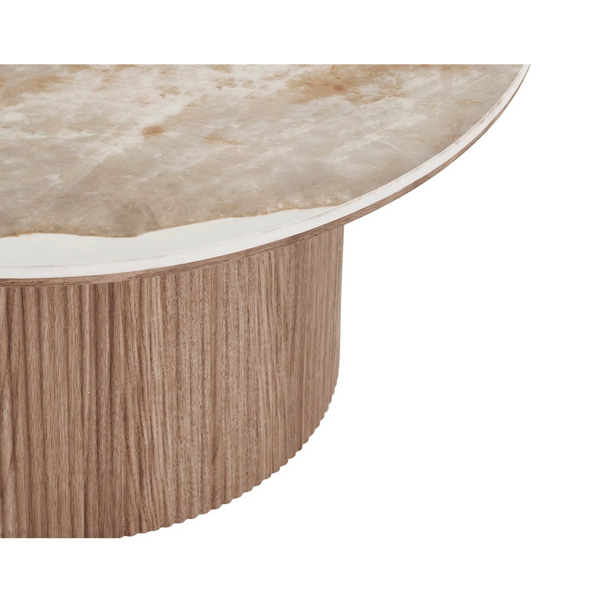 Table basse plateau effet marbre, LYSA bois / blanc, BEST MOBILIER