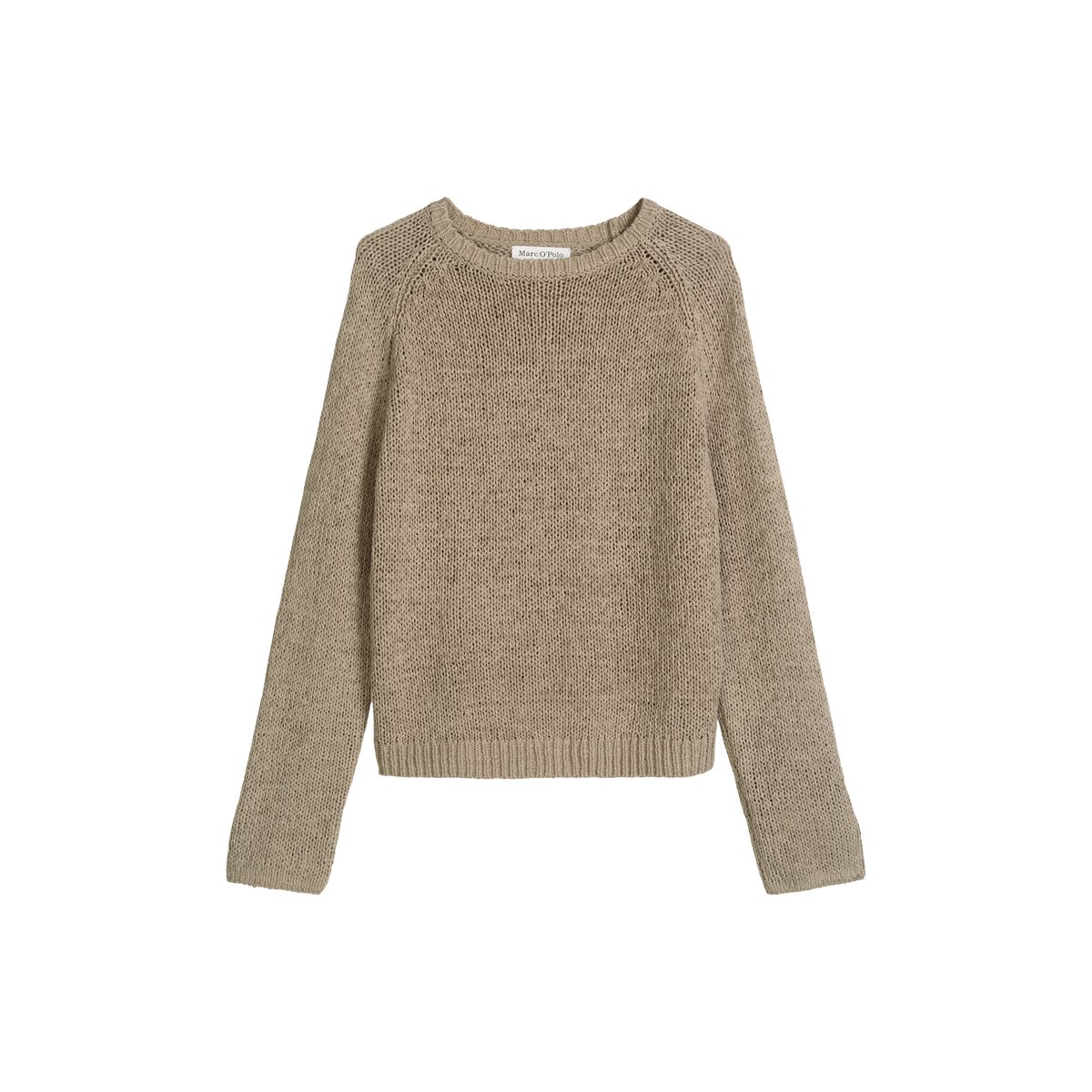Pull oversize en fil à bandelettes marron, MARC O'POLO