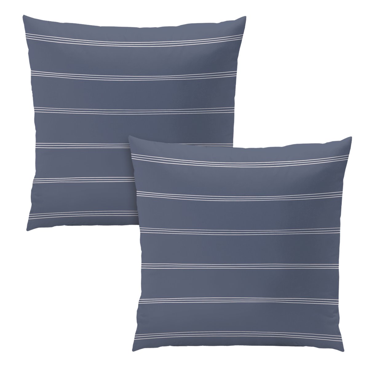 Parure de lit imprimée 100% coton, URBAN STRIPES bleu, MATT ET ROSE