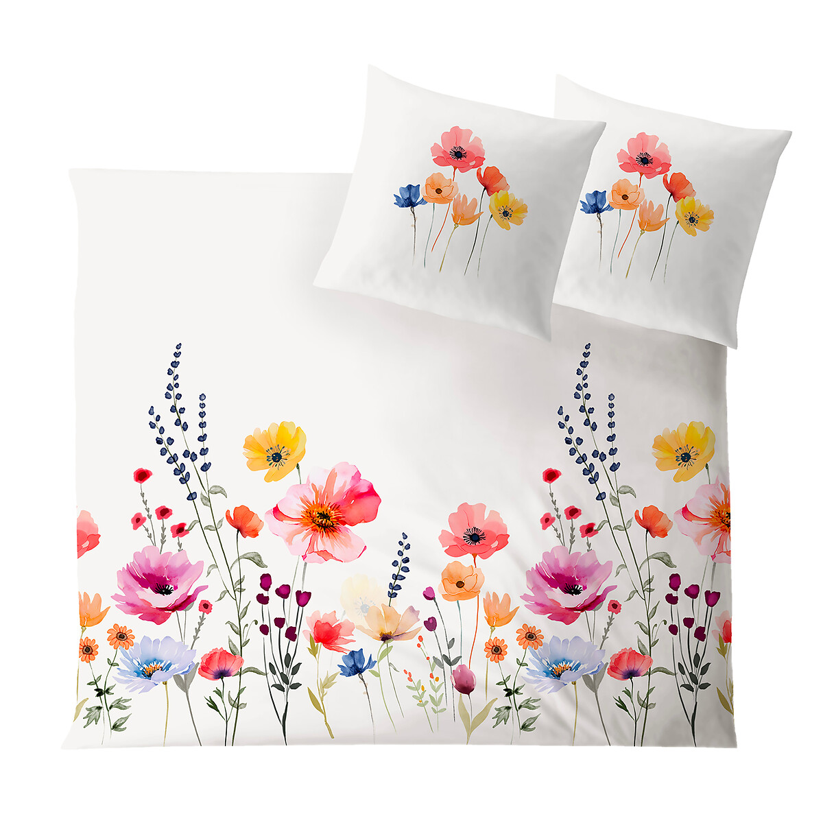 Fourre de duvet - Cellulose avec motif - Saint-Tropez blanc, EUROPE & NATURE 