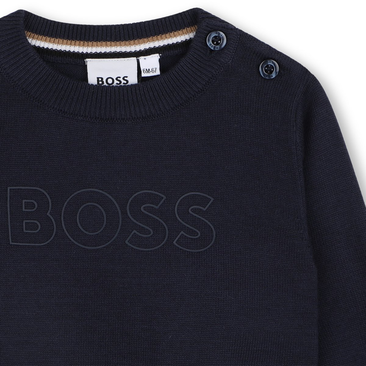 Pull tricot bleu cargo, BOSS KIDSWEAR