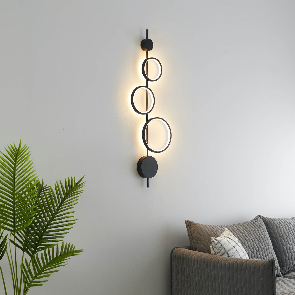 Applique moderne et décorative - SARETTI noir, KOSILUM