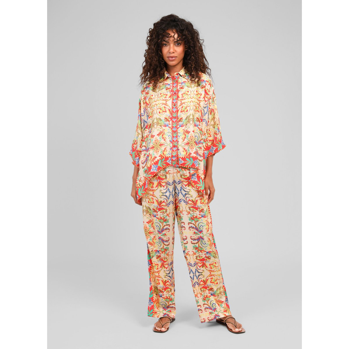 Pantalon ROSSANA merida ecru, AN'GE