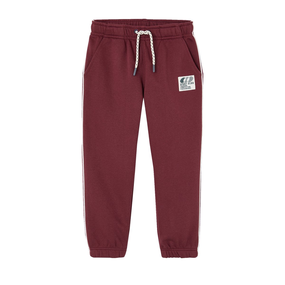 Pantalon de jogging bordeaux, VERTBAUDET