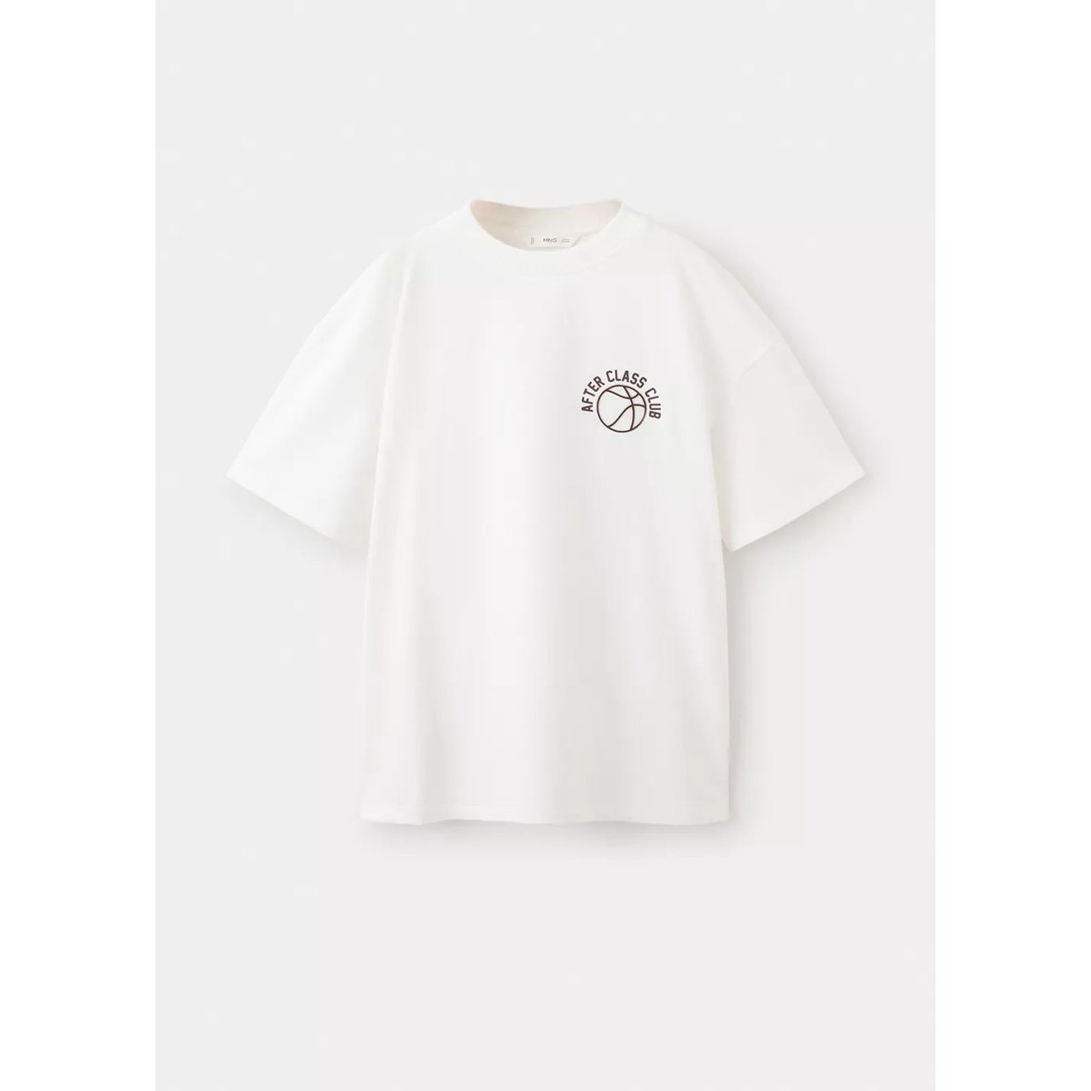 T-shirt détail imprimé blanc cassé, MANGO KIDS
