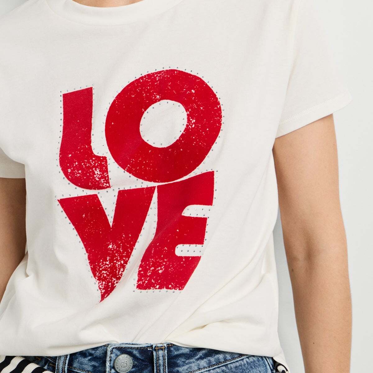 T-Shirt Avec Imprimé Graphique blanche mousse, PEPE JEANS