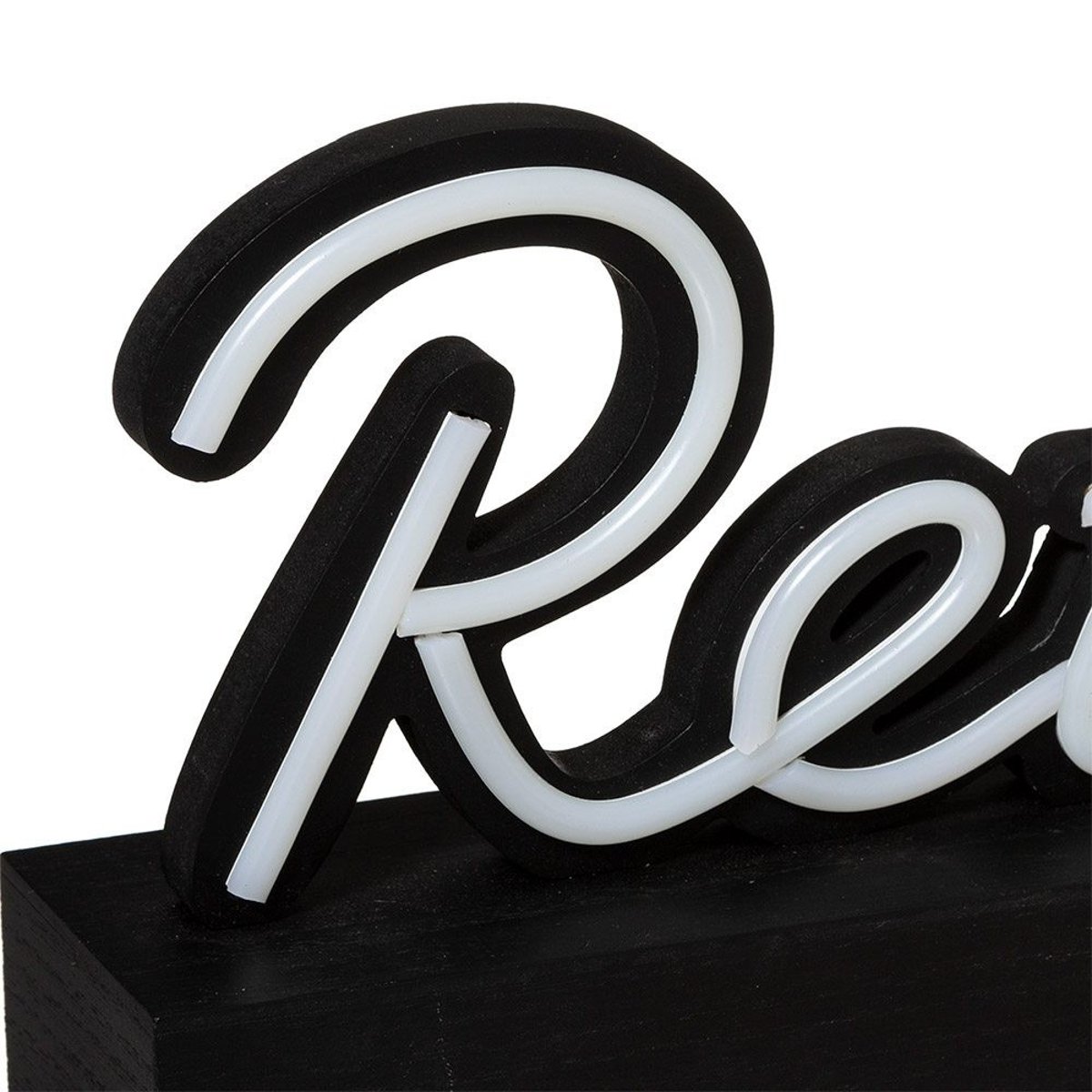 Mot Déco Lumineux Led Rétro Noir noir, ATMOSPHERA
