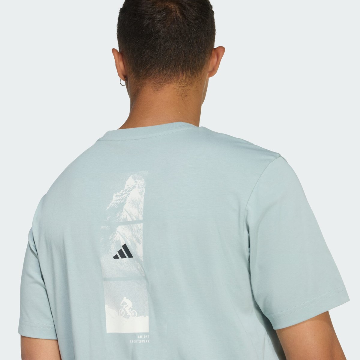 Outdoor Mountain Biking Graphic T-Shirt wonder sage, ADIDAS SPORTSWEAR