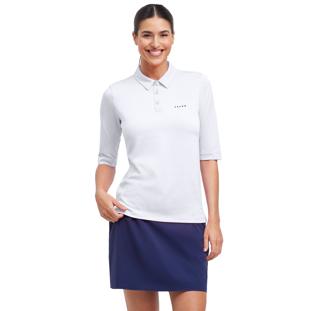 Polo shirt blanc, FALKE