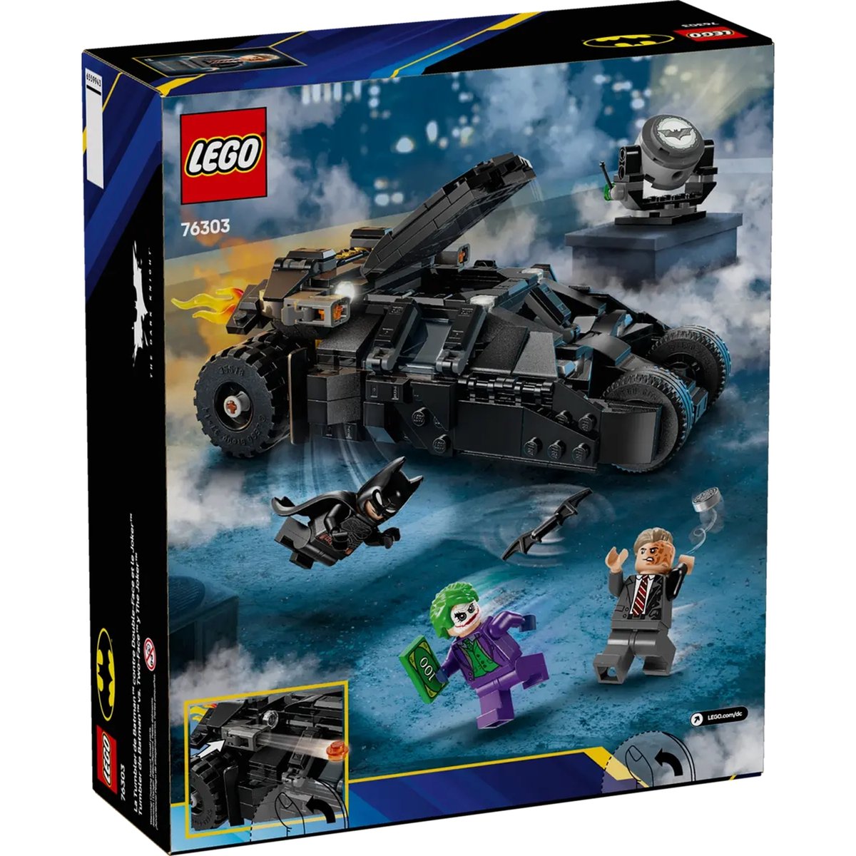 LEGO DC Comics - Batmobile Tumbler de Batman contre Double-Face et Le Joker - 76303 noir, LEGO