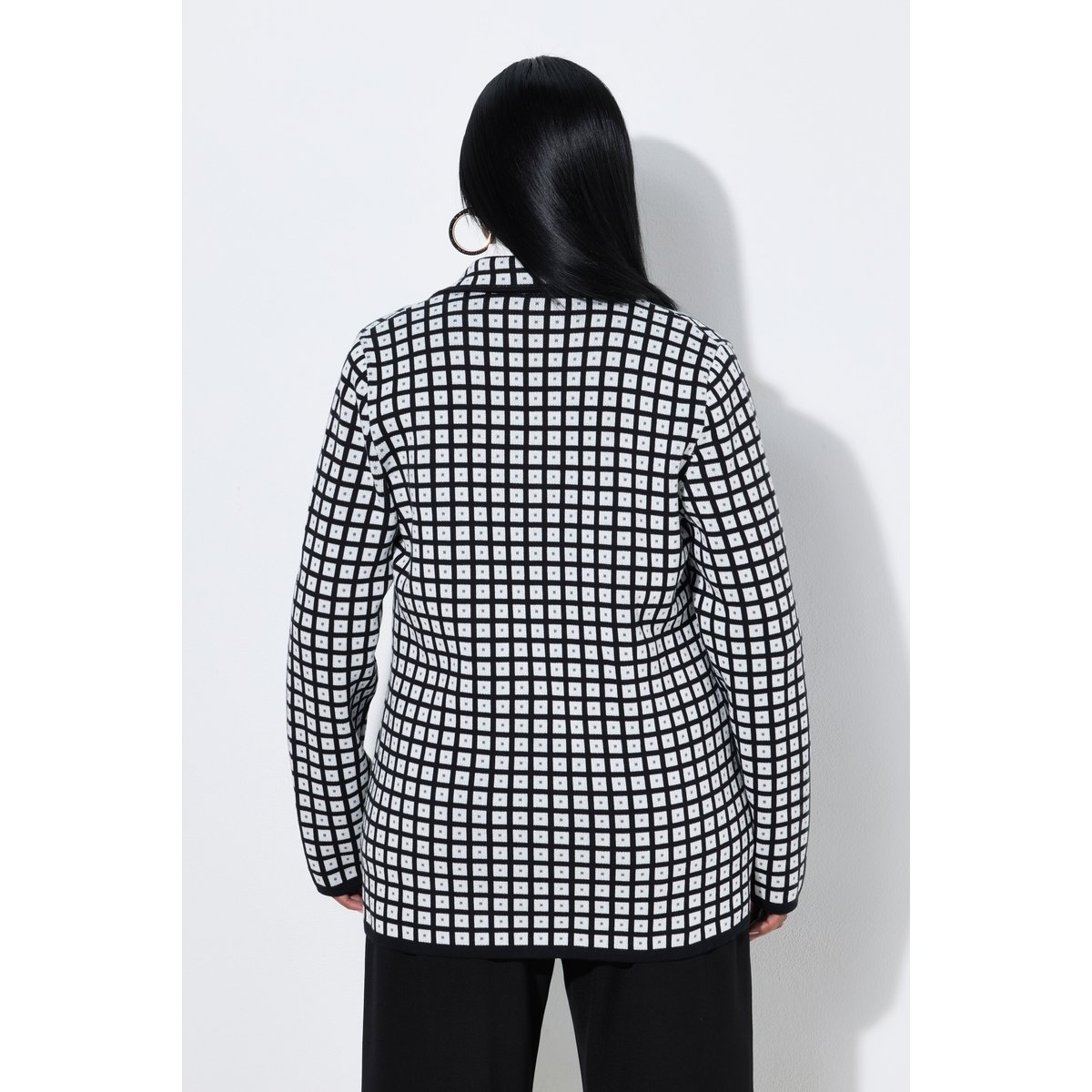 Blazer en maille blanc cassé, ULLA POPKEN