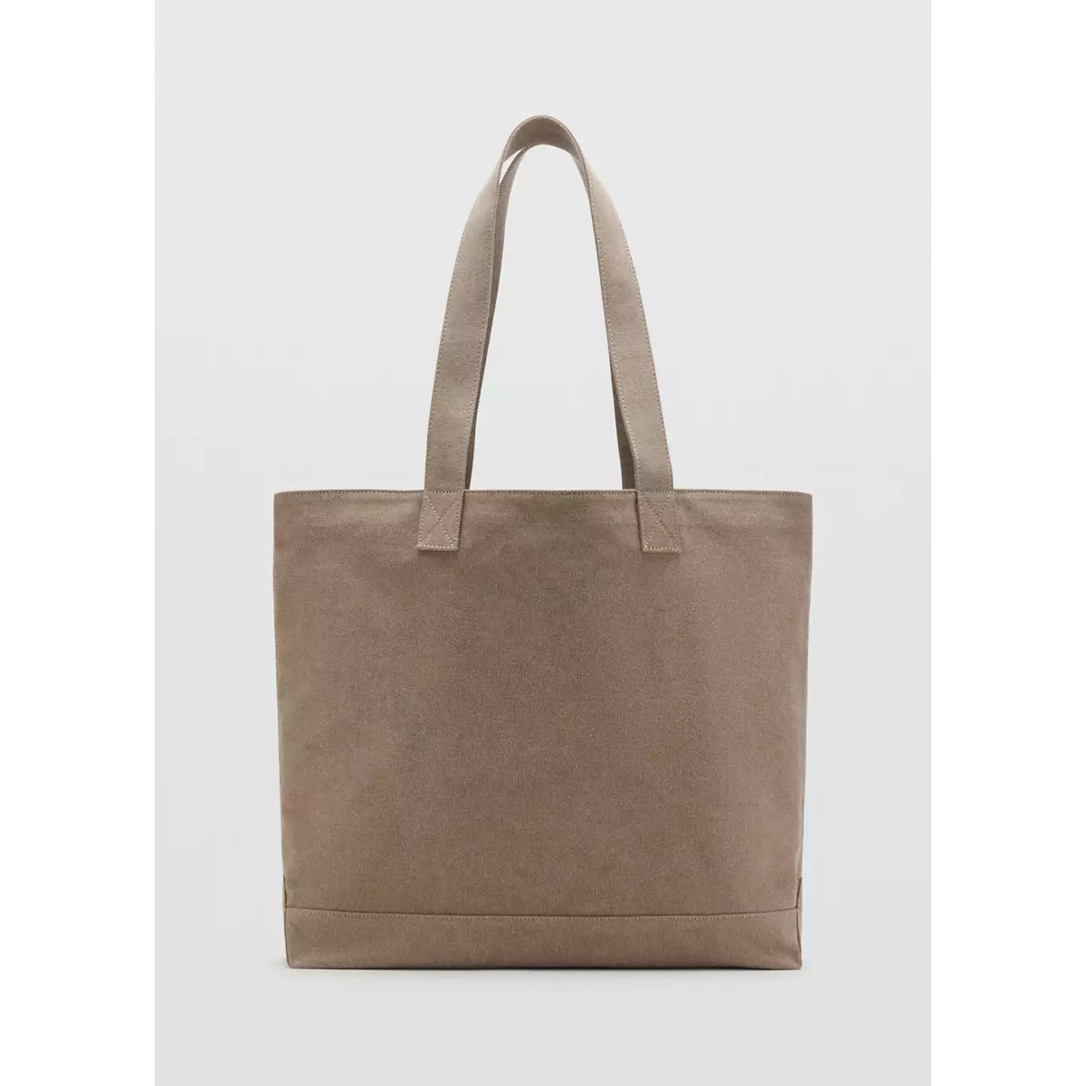 Sac cabas en coton beige, MANGO MAN