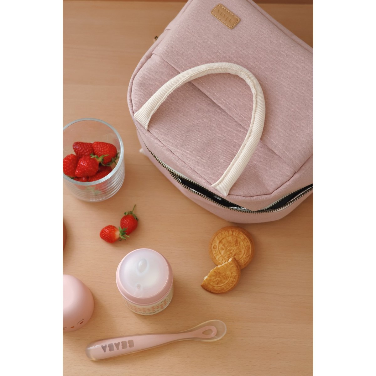 Sac repas isotherme rose poudré rose poudré, BEABA