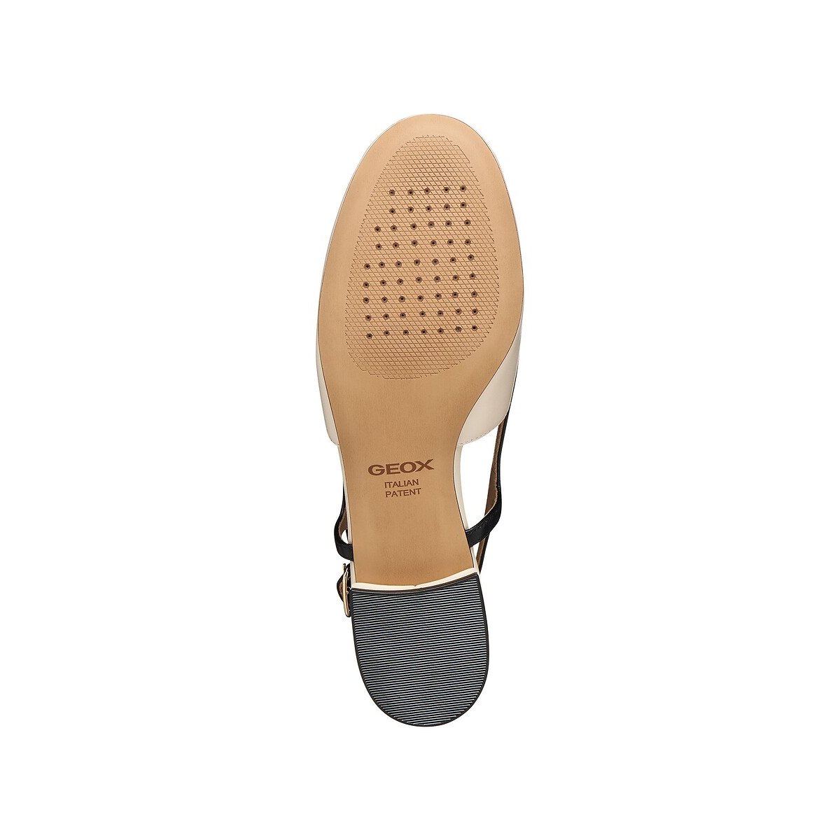 Virnilisa Slingback Leather Ballet Pumps beige/black, GEOX