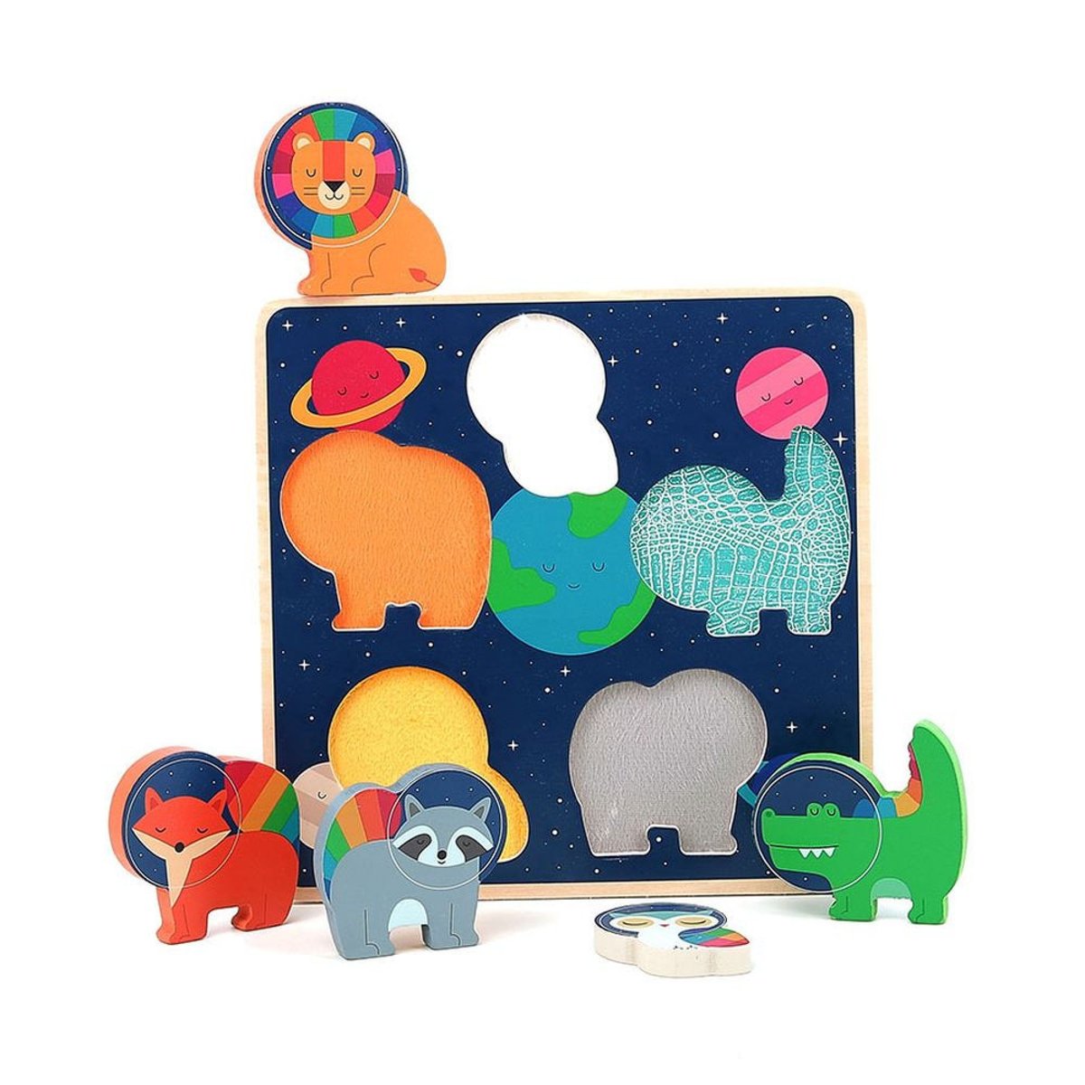 Encastrement tactile Espace bleu, VILAC
