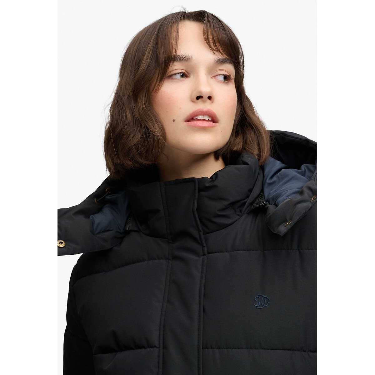 Piumino con cappuccio Premium nero , SUPERDRY