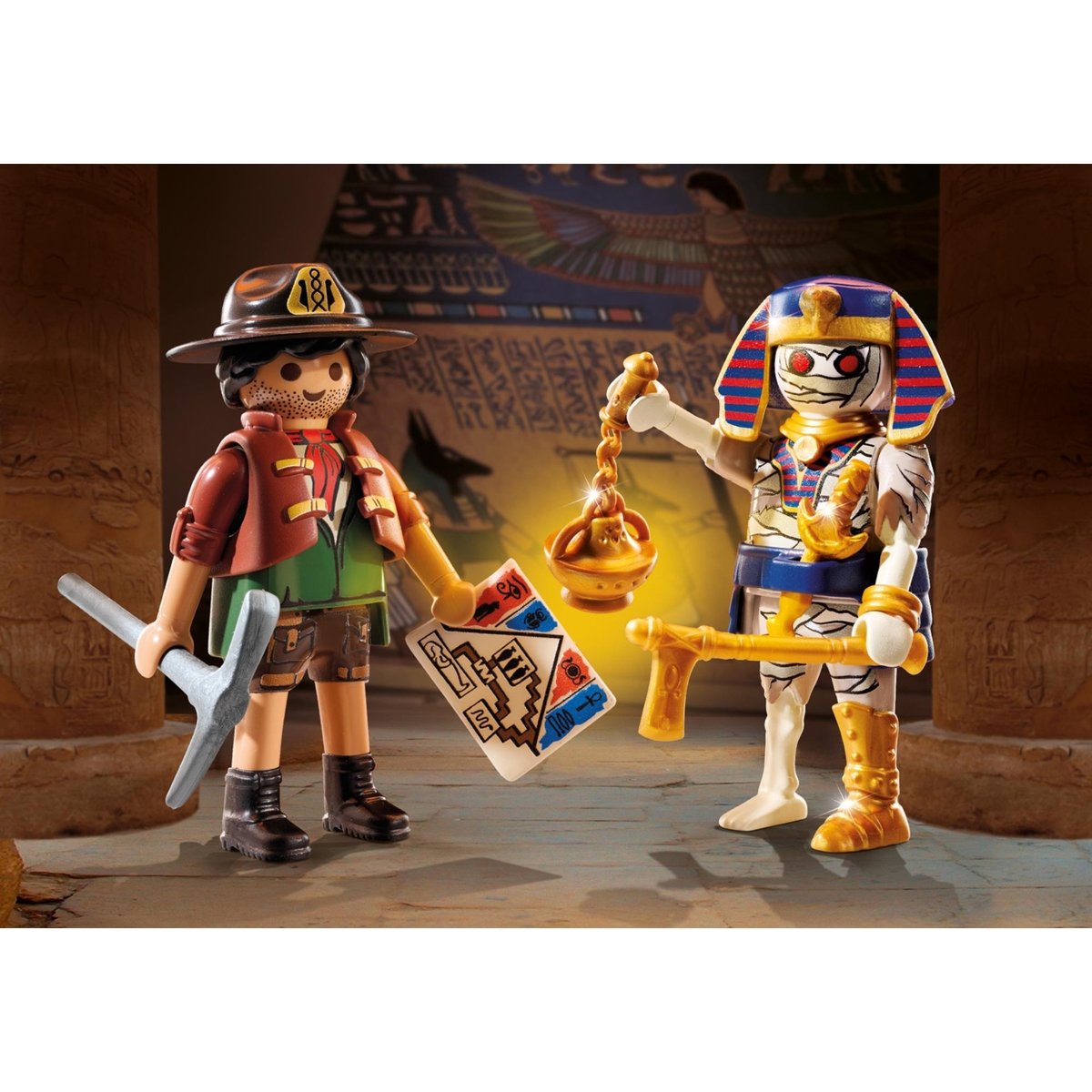 Duo : Chasseur de trésors, momie et accessoires multicolore, PLAYMOBIL