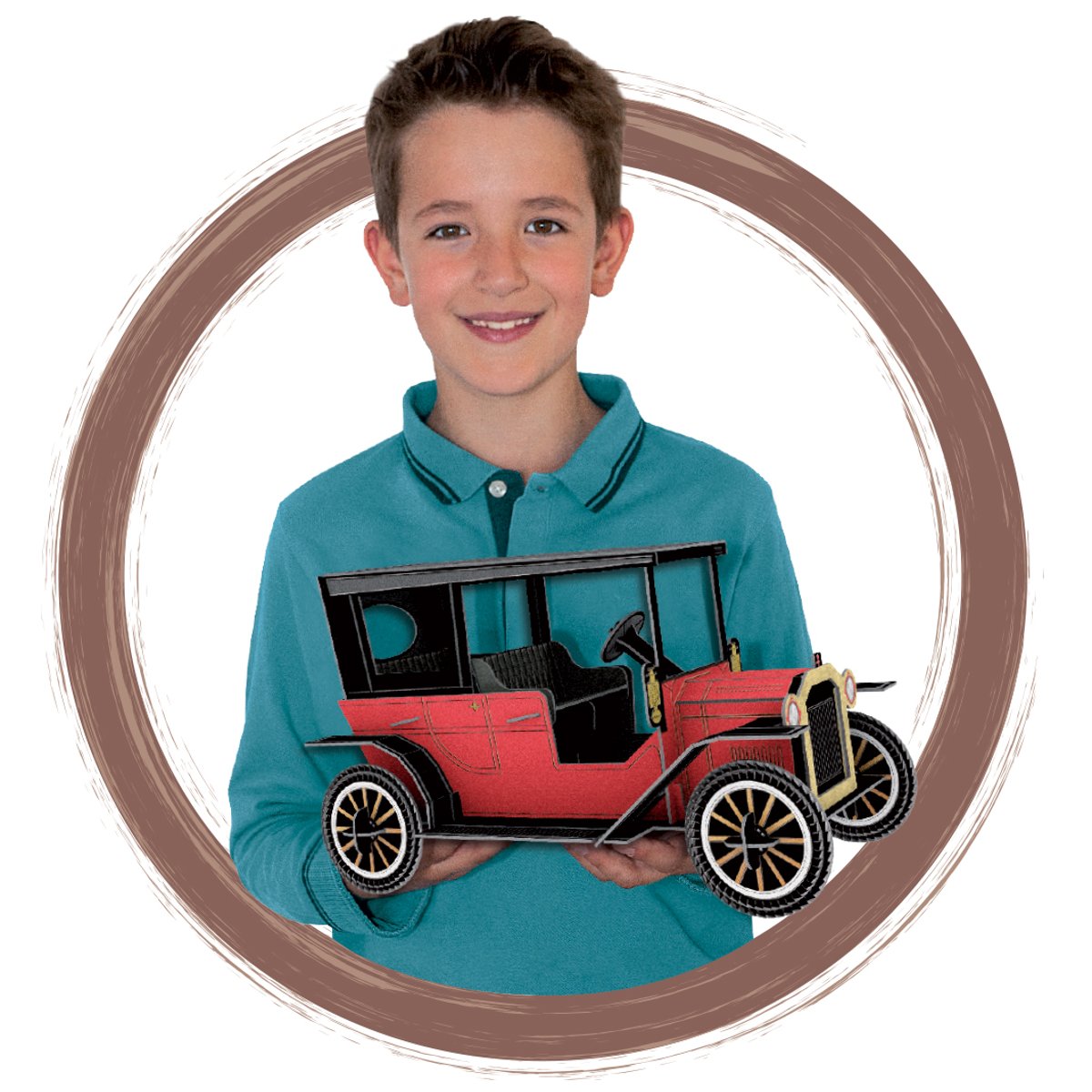 Construis la voiture 3D rouge, SASSI JUNIOR
