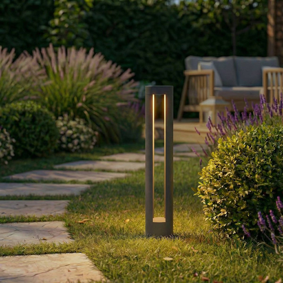 Luminaire extérieur en aluminium moderneLED anthracite, LINDBY