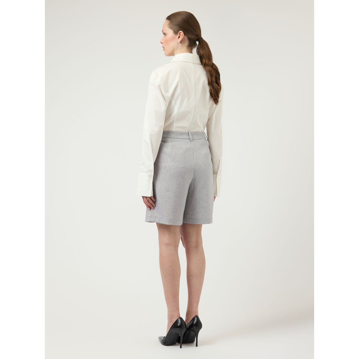 Short gris - light grey melange, YAS