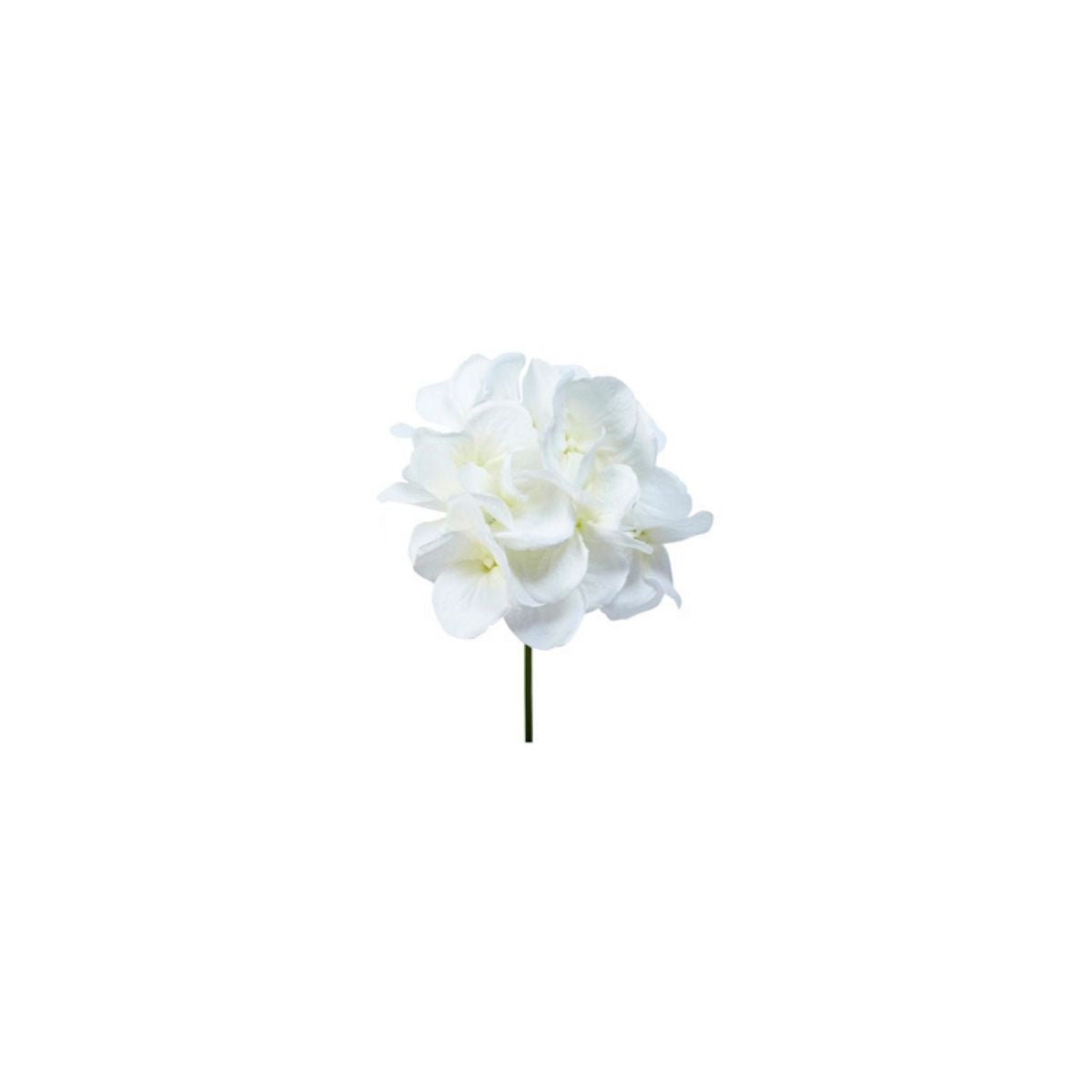 Tige d'hydrangea à piquer artificielle H18 blanc, SIA DECO
